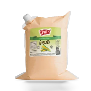 Aderezo Sabor a Maíz Fritz 3 kg en bolsa, recortado sobre fondo transparente