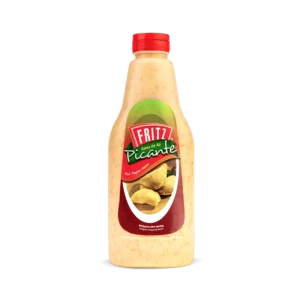 Envase homotético de Salsa de Ají Picante de Fritz de 790 gramos, visto de frente