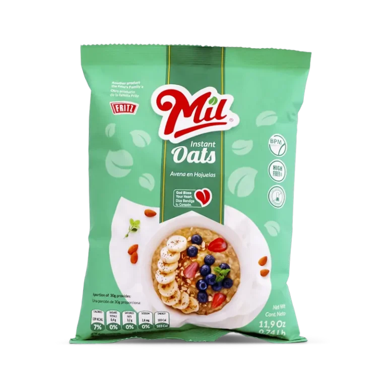 Bolsa de Avena Instantánea Mil de Fritz de 340 gramos, vista de frente