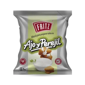 Sachet de Base Saborizada Ajo y Perejil de Fritz de 45 gramos, recortado sobre fondo transparente