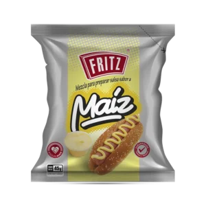 Sachet de Base Saborizada Maíz de Fritz de 45 gramos, recortado sobre fondo transparente