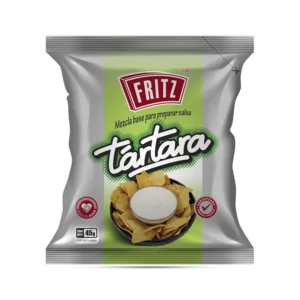 Sachet de Base Saborizada Tártara de Fritz de 45 gramos, recortado sobre fondo transparente