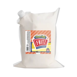 Mayo Deli Fritz 3100 g en bolsa, sobre fondo blanco