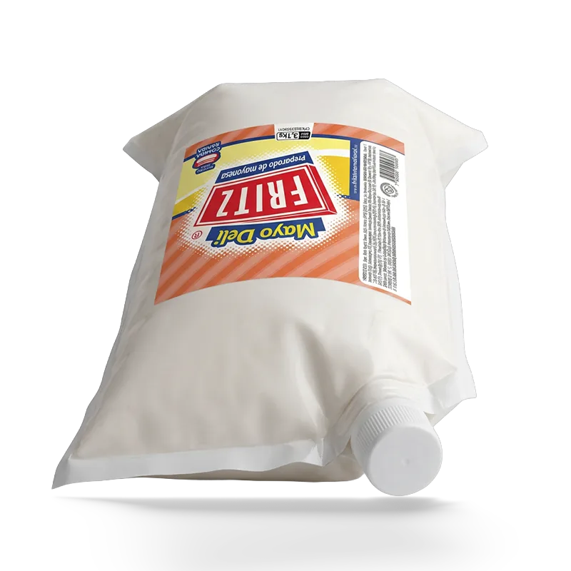 Mayo Deli Fritz 3100 g en bolsa, sobre fondo blanco