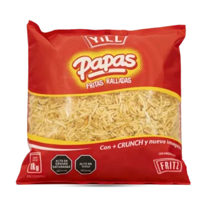 Bolsa de Papas Fritas Ralladas Yill 1 kg, recortada sobre fondo transparente