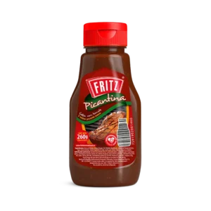 Botella PET de Picantina de Fritz de 260 gramos, vista de frente