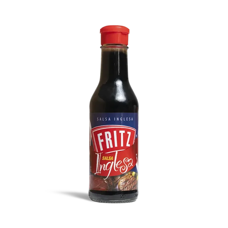 Botella de Salsa Inglesa de Fritz de 150 centímetros cúbicos, vista de frente