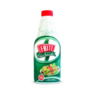 Envase homotético de Salsa Tártara de Fritz de 740 gramos, visto de frente