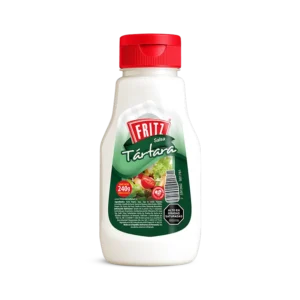 Botella PET de Salsa Tártara de Fritz de 240 gramos, vista de frente