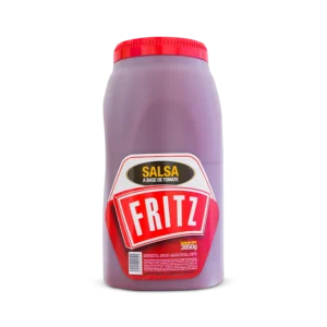 Galón con asa de Salsa a Base de Tomate de Fritz de 3850 gramos, visto de frente