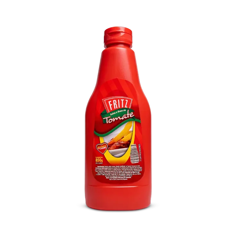 Botella de Salsa a Base de Tomate de Fritz de 850 gramos, vista de frente